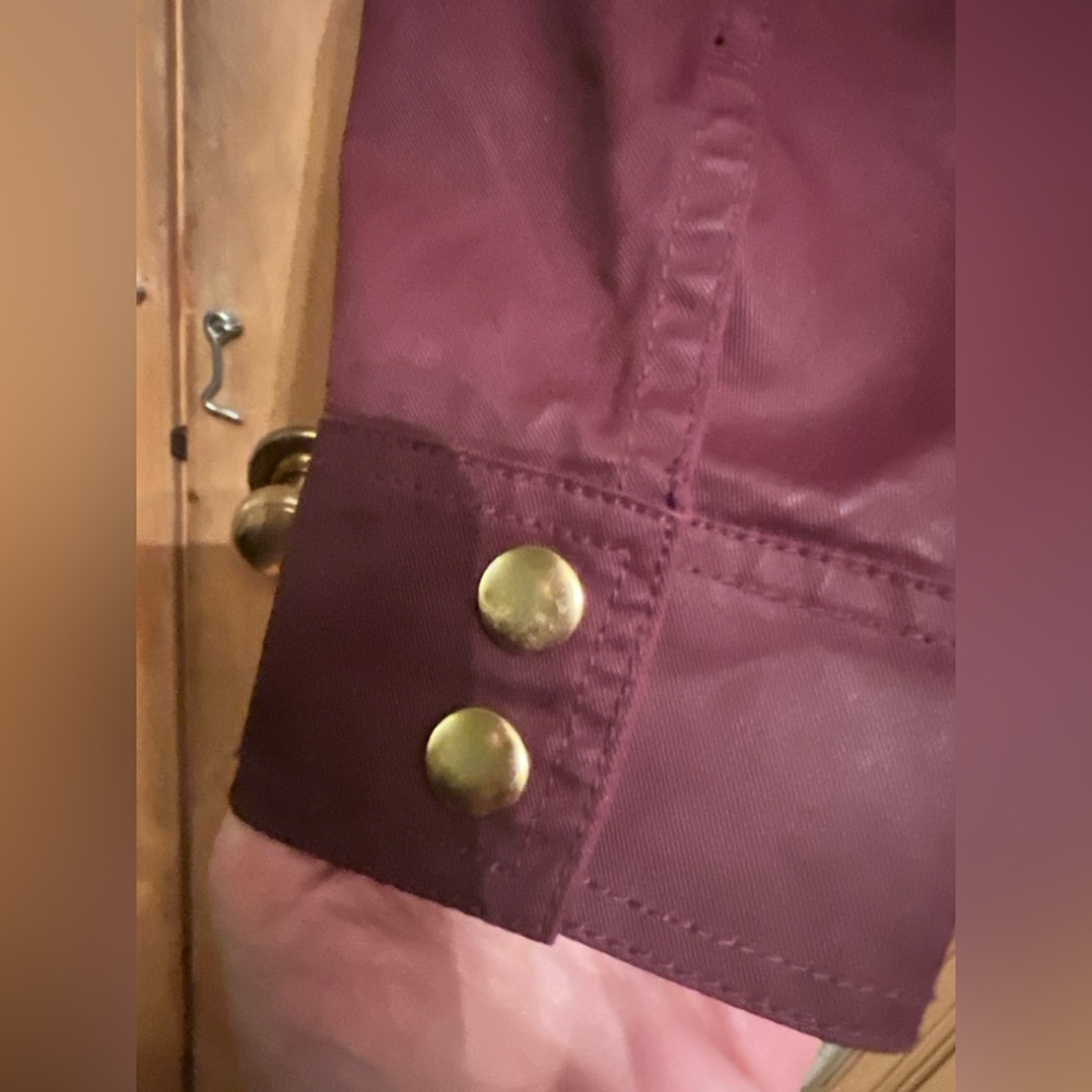 J CREW waxed jacket. Burgundy M. Like new - Picture 7 of 11